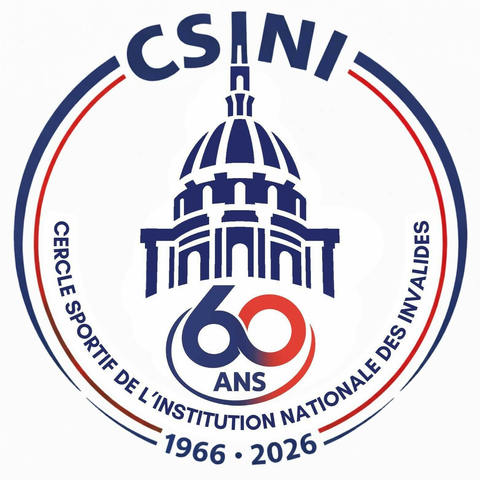 Logo des 60 ans du Cercle sportif de l'Institution nationale des Invalides, 1966-2026